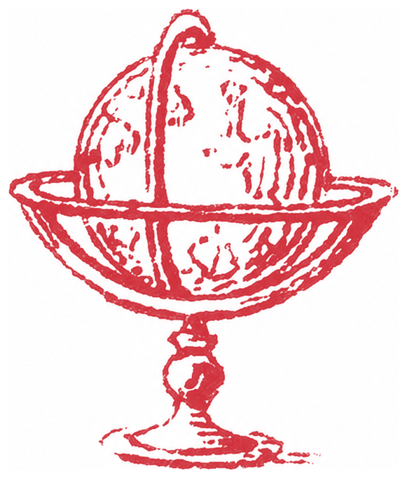 Armillary sphere illustration by Albert Racinet (1888)